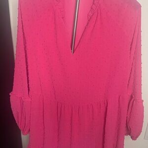 CeCe Pink Blouse Elegant Top
